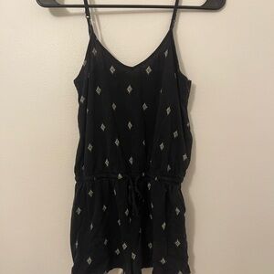 Aeropostale Black Romper with White Pattern